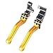 GZYF Pair Adjustable Motorcycle Short Brake Clutch Levers Set fit for Yamaha 2004-2006 R1 & for Yamaha 2005-2010 R6