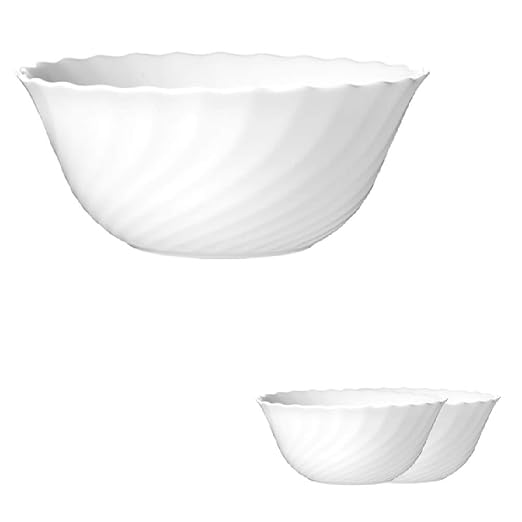 Esmeyer 441-037 2er Pack Salatschale TRIANON mit Einem Durchmesser von 24 cm Hartglas Made in Europe,