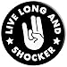 Live Long And Shocker - Humorous Hand Emoji Graphic Adult PopSockets Grip and Stand for Phones and Tablets