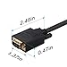 J&D Gold Plated DisplayPort to VGA Cable Adapter, DP to VGA (6 Feet)