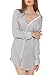 Yulee Women's Long Sleeve Button Down Night Shirt Boyfriend Style Sleepshirt