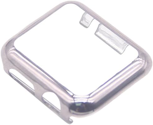 Apple Watch Case Hard PC Silver Full Cover Frame Skins with Protective Screen for Apple Watch 42mm/38mm iWatch