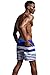 YuKaiChen Men's Stripe Swim Trunks Quick Dry Casual Swim Shorts Blue 32/Tag Asia L
