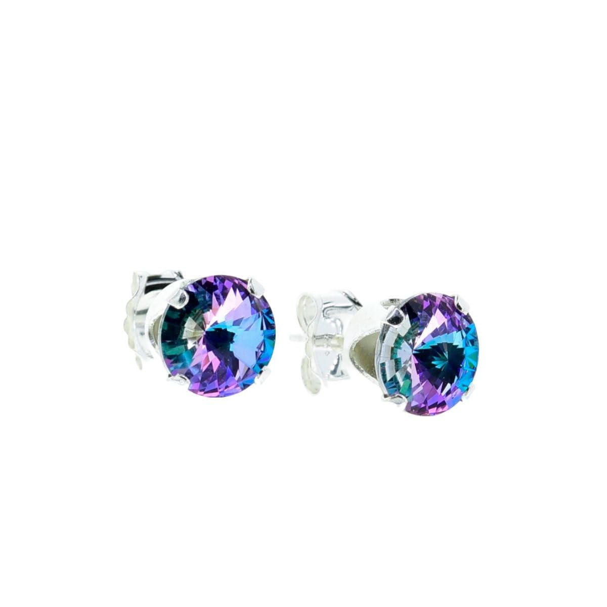 pewterhooter Vintage Starlight Austrian Crystal Sterling Silver Stud Earrings for Women with Gift Box — image 1