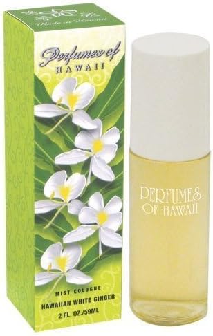 Hawaiian White Ginger Mist Cologne - Perfumes of Hawaii - 2 Fl. Oz. by Perfumes of Hawaii