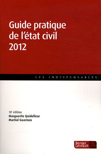 Guide pratique de l'état civil 2012
