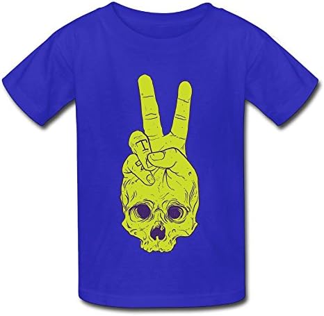 Hoeless Skull YesToddler Short Sleeve T-ShirtComfortable Shirt 6 M RoyalBlue