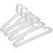 20 Standard Everyday White Plastic Hangers, Long Lasting Tubular Clothes Hangers, Value Pack of 20 Clothing Hangers. (20 Pack -, White)