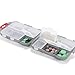 Pill Organizer for Purse, Pocket Pill Organizer, Supplements & Vitamins & Pills Holder Dispenser, Travel Planner Bussiness Trip Medication Container for Ten Compartments (Pocket Grey)