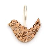 Winter Bird Dove Laser Cut Wood Ornament (Christmas/Holiday/Keepsake)