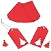 Sumind 100 Pack Paper Gift Tags Crafts Tags Hollow Christmas Tree Design Hang Labels with 30 Meters Twine for Christmas Wedding Favor (Red)