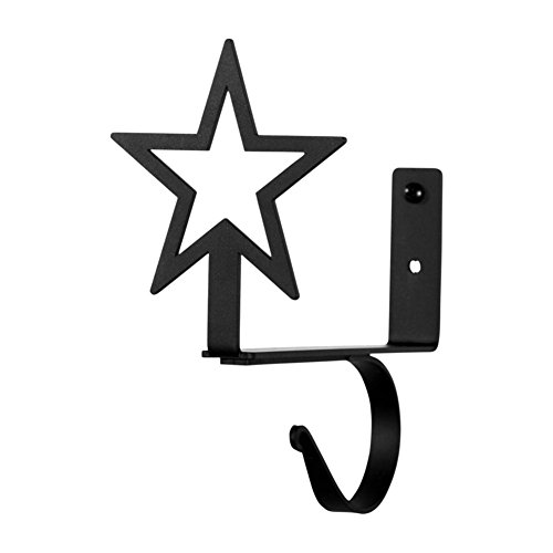 Iron Star Shelf Brackets -Set of 2-Heavy Duty Metal Curtain Pole Shelving Support