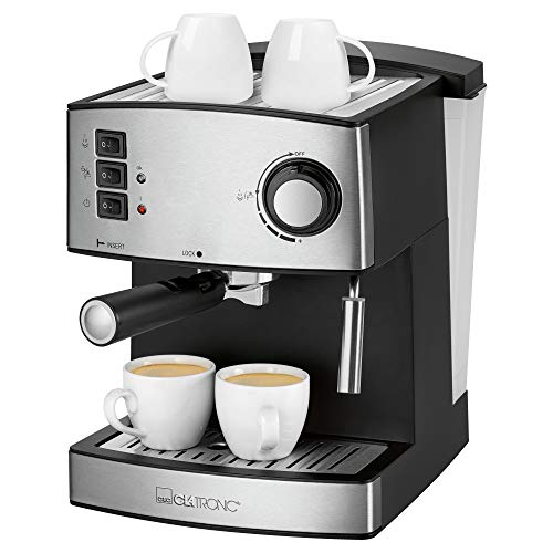 Clatronic Espresso Siebträgermaschine ES 3643, Espressomaschine mit 15 Bar Pump-Druck, Milchschaumdüse, Espresso- und… – Bild 5
