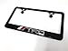 1pc 3D TRD Black Metal License Plate Frame with Screw Cap Covers