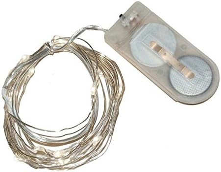 Home Order Collection 10 Ft Decorative String, 40 Count LED Indoor/Outdoor Lighted Micro Mini Fairy Lights Ornament Battery Operated Lights with Built in 4-Hour Timer (Silver Wire Warm White)