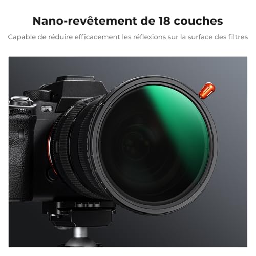 K&F CONCEPT 67mm ND2-32 Variable and Polarising CPL and Black-Mist 1/4 3 in 1 Filter for Camera Lens