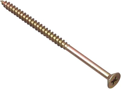 ForgeFix Multi-Purpose Single Thread Screws 6.0 x 90mm Zinc Yellow Passivated