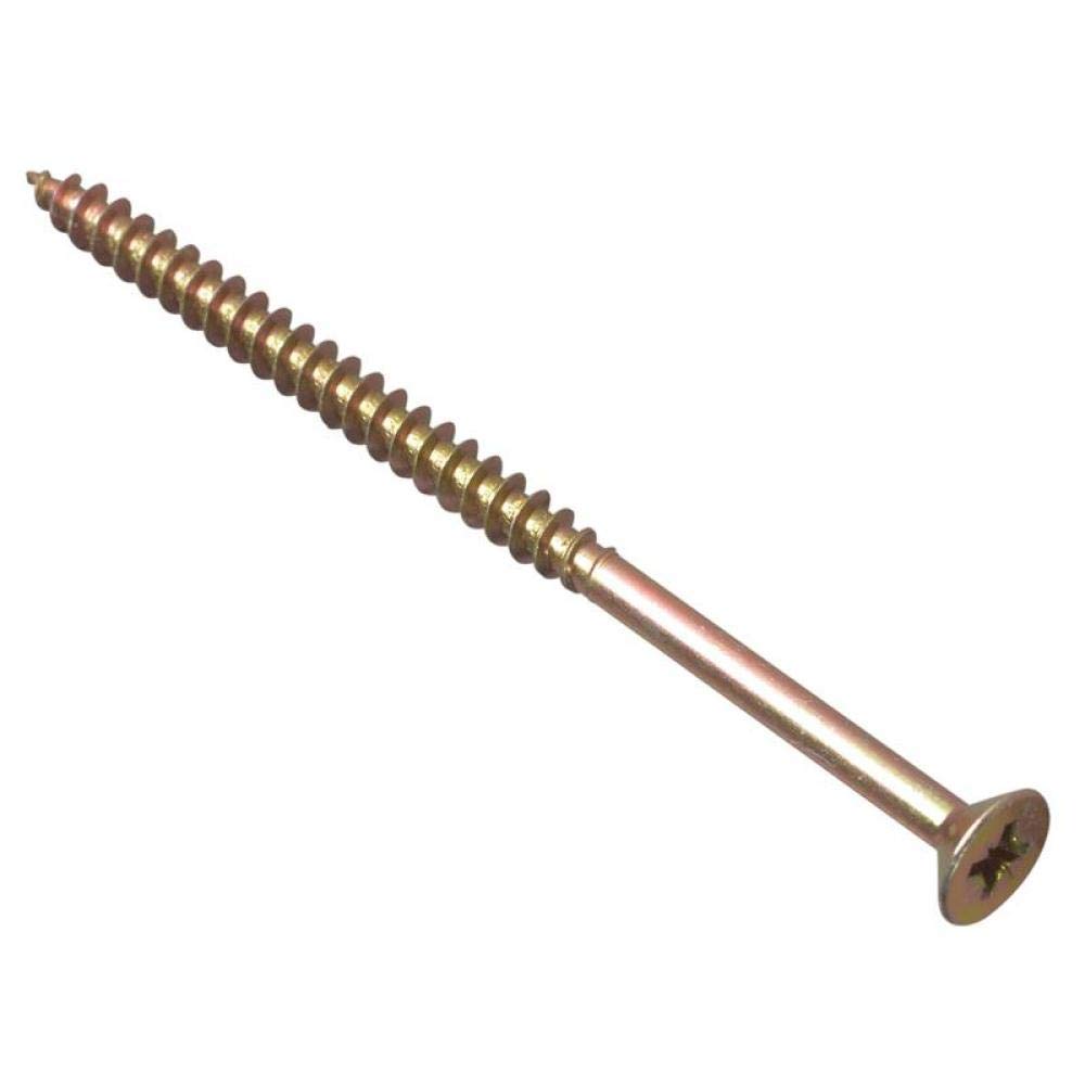ForgeFix Multi-Purpose Single Thread Screws | 6.0 x 90mm | Zinc Yellow Passivated | Box 100 โ image 1