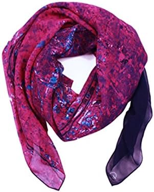 Chicago Print Women's Large Scarf 42" x 42" 100% Silk