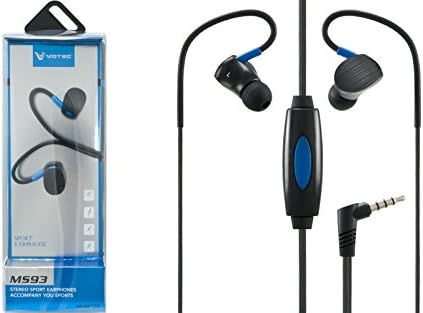 3.5mm Stereo Hands-free Earbuds Headset w/ Mic Control for Most Devices (iPhone 4/5/6, Moto Z, Z Force, Google Nexus 5X, 6P, LG G5, ZTE Grand X Max 2, HTC 10, Plus more!) (Blue)