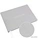 FLUYTCO Wedding Guest Book (120 Pages) - Linen Hardcover - Sign-in & Registry Guestbook - Silver Foil Stamping, Gilded Edges and Silver Page Marker - 7.5