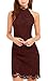 Cocktail Dress,Zalalus Elegant Sleeveless Lace Sheath Dresses for Women Formal Evening Wedding Party Wine Red US 8