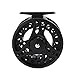 Croch Fly Fishing Reel with CNC-machined Aluminum Alloy Body 3/4 Black