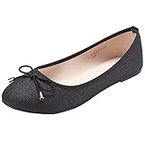 LuckySuen Women's Cute Glitter Ballet Slip On Flats