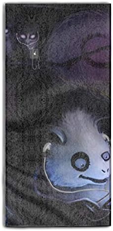 MeiMei2 Fantasy Creature Artistic Dark Halloween Bat Cat SpookyBath Towel - Multipurpose Bathroom Towels for Hand, Face, Gym and Spa 31" X 51"