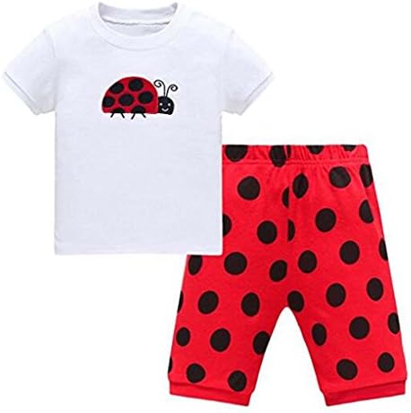 BabygpFrog etc.Little Girls Shorts 2 or 4 Pieces Pajama 100% Cotton Sleepwear pjs(2-12 Years)