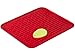 Red Extra-Large Silicone Dish-Drying Mat & High-Heat Resistant Trivet With BONUS Silicone Scrubby | Antimicrobial, Antibacterial | 17.8 x 15.8 inch
