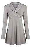Ouncuty Women Tunic Tops, Fashion A Line Tops To Wear With Leggings Gray L