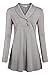 Ouncuty Women Tunic Tops, Fall Clothes Women Formal Wear Flowy Tops Fashion A Line Tops to Wear with Leggings 90s Tunic Grey Blouses for Women Long Sleeves Gray L