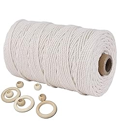 Macrame Cord 3mm 109 Yards Beige, Colored Natural
