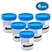 Sterile Urine Specimen Collection Cups with Temperature Strip and Lid, 90ml (6 Pack)