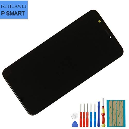 E-yiiviil LCD Display Compatible with Huawei P Smart FIG-LA1 LX1 LX2 LX3 Touch Screen Digitizer Assembly Glass Black + Frame