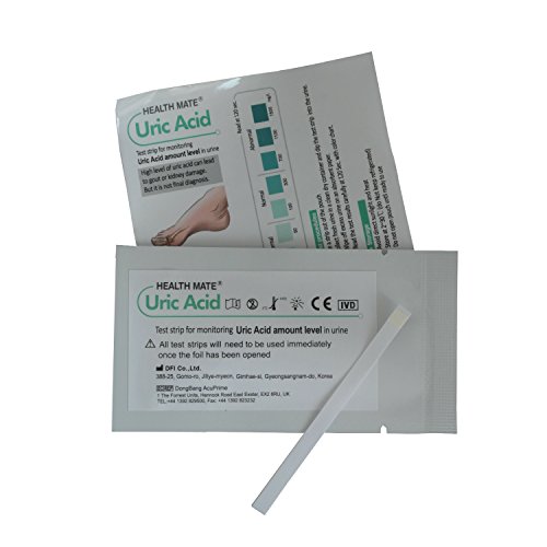Uric Acid Gout Test Strips - 10 Individually Foiled Urine Test Strips