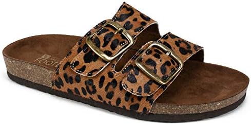 white mountain helga sandals leopard