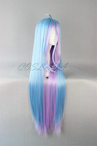 COSPLAZA Long Straight Pink Blue Mixed Anime Cosplay Wigs Halloween Party Hair - Image 3