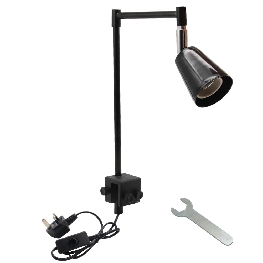 Reptile Lamp Stand Holder Rotatable Adjustable Terrarium Thermostatic 200 Watt Lamp Hanger for Snake Lizard Turtle Spider for Aquarium Tank Heating Lamp Basking