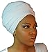 Stretch Head Wraps for Women | Extra Long Jersey Knit Turbans| Soft Cotton African Head wrap Scarf | PURE WHITE