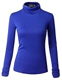 Doublju Womens Basic Long Sleeve Slim Fit Turtleneck Sweater