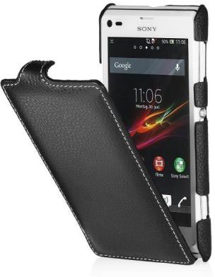 StilGut Exclusive UltraSlim Leather Case for Sony Xperia L Black