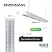Sunco 6 Pack Linkable LED Utility Shop Light, 4500 LM, 8000K, 4 FT, 48 Inch Integrated Fixture for Garage, 40W Equivalent 150W, Surface + Suspension Mount, White