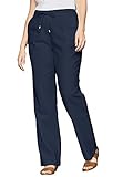 Jessica London Women's Plus Size Tall Lightweight Linen Pants Navy,20 T