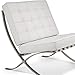 ArtisDecor Premium Lounge Chair Made with Top Grain Italian Leather - White