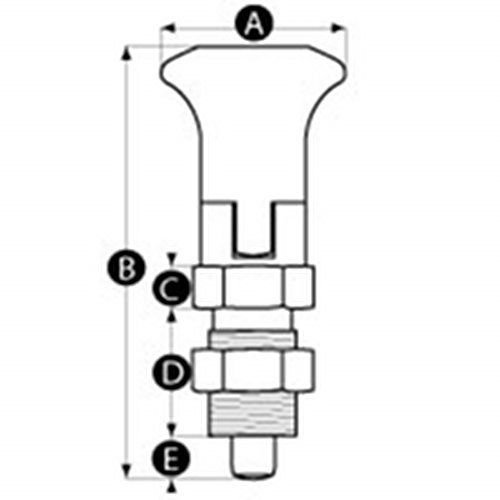 M10 Cam index plunger stainless steel spring loaded retractable locking