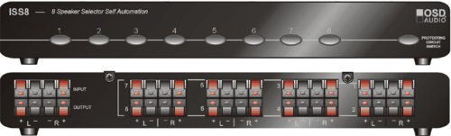 ISS8 8-Channel High Power Stereo Speaker Selector Switch with Impedance Matching Protection - OSD Audio