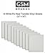 Heat Transfer Vinyl (HTV) Sheets, Set of 10 White Iron On Easy Peel Sheets (12 x 10 Inches)