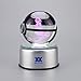 3D Crystal Ball Fancy LED Lighting and Spinning Primary Base Advance 3D Laser Engraving Valentine Children's Gift (Mewtwo)